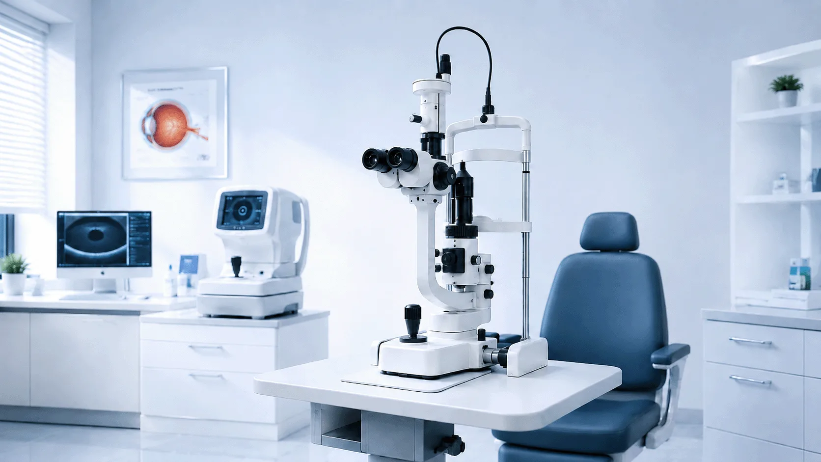 Ophthalmic equipment for diagnosis and care